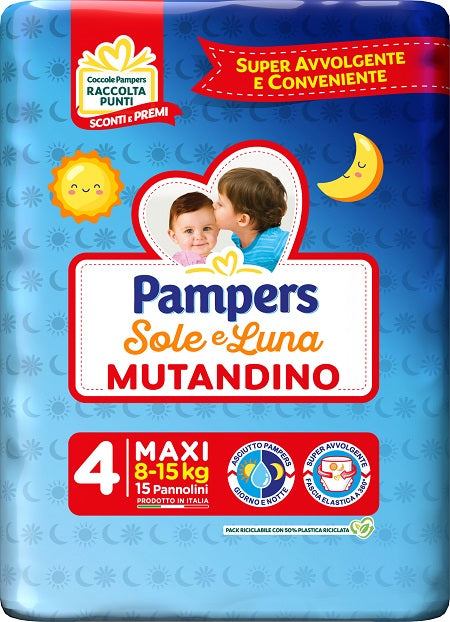 Pampers Sole Luna Mutandina Maxi 15 Pezzi - Lovesano