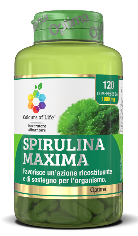SPIRULINA MAXIMA 120CPR COLOUR - Lovesano