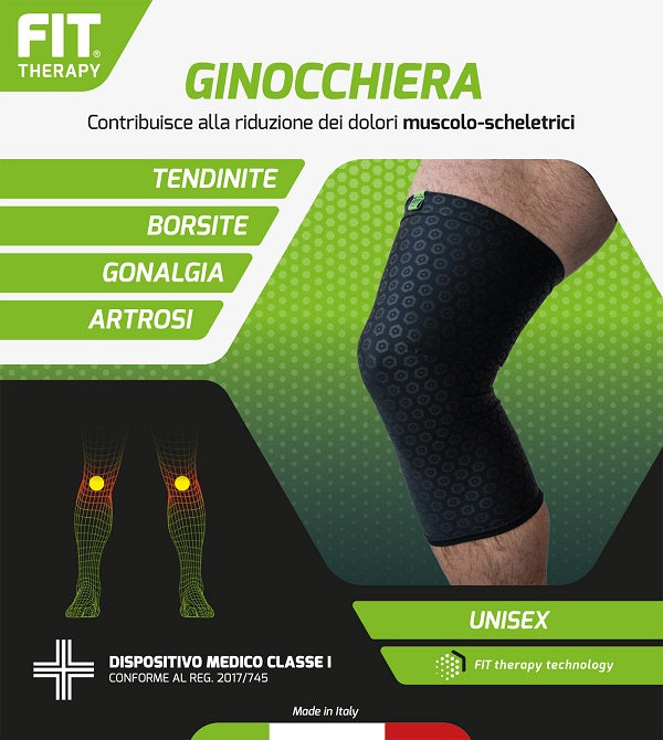 Ginocchiera Fit Therapy Nero M - Lovesano