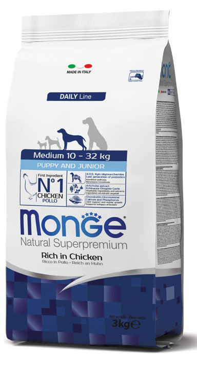V MONGE MEDIUM PUPPY POLLO 12KG - Lovesano