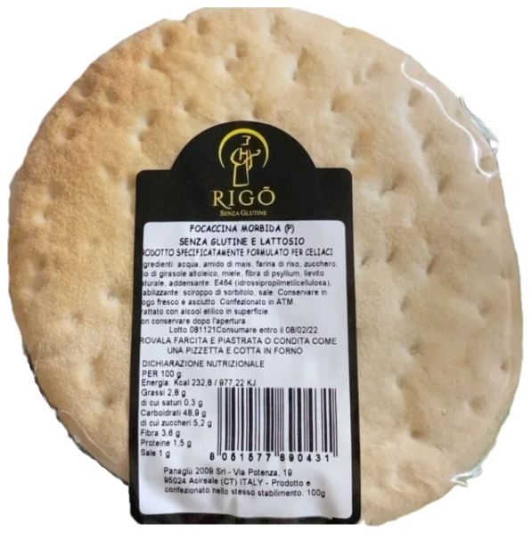 Rigo' Focaccina Morbida 100 G - Lovesano