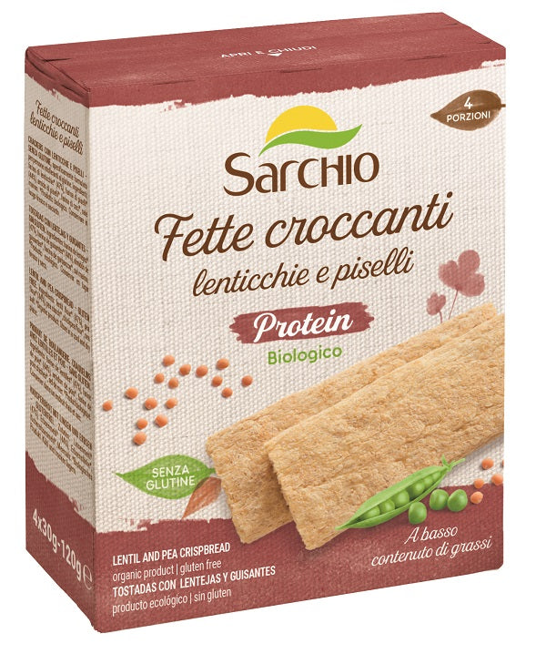 Sarchio Fette Croccanti Protein Lenticchie E Piselli 120 G - Lovesano