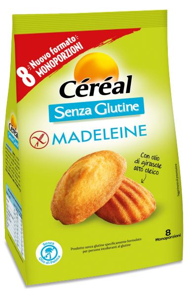Cereal Madeleine Senza Glutine 8 Pezzi Da 28,5 G - Lovesano