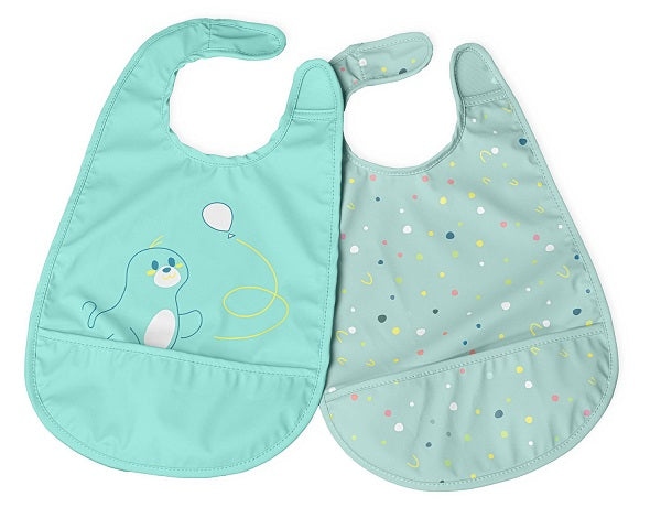 Chicco Bavaglina Pappa Azzurro 6m+ 2 Pezzi