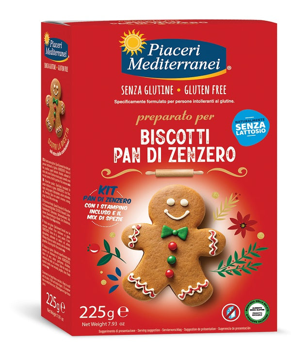 Piaceri Medit Preparato Biscotti Pan Di Zenzero 225 G - Lovesano