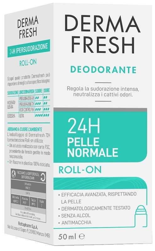 Dermafresh 24h Pelle Normale Roll On 50 Ml - Lovesano
