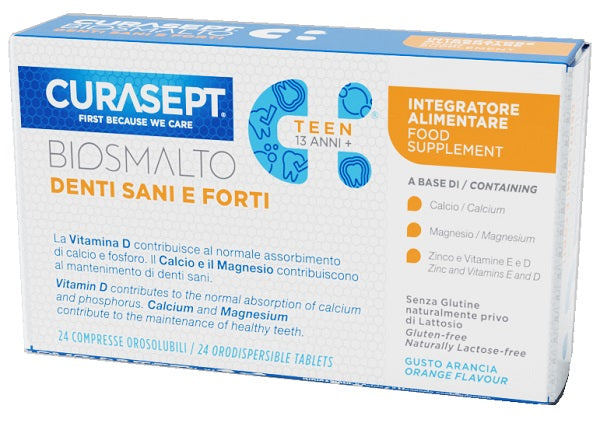 Curasept Biosmalto Denti Sani E Forti Teen 24 Compresse Orosolubili