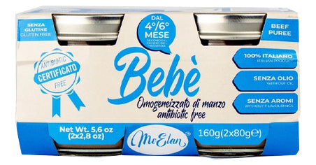 Bebe' Omogeneizzato Manzo Antibiotic Free 2 Pezzi Da 80 G - Lovesano