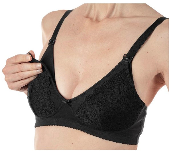 Mammy Reggiseno Cotone Allattamento Black 3c - Lovesano