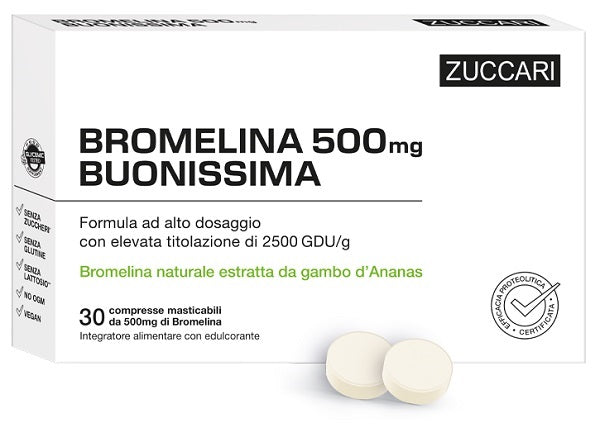 Bromelina 500 Buonissima 30 Compresse - Lovesano