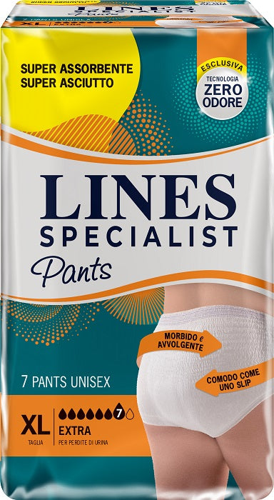 Pannolone Mutandina Lines Specialist Unisex Extra Xl 7 Pezzi - Lovesano