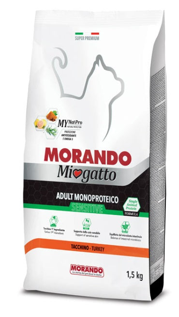 Miogatto Sensitive Adult Monoproteico Tacchino 1,5 Kg