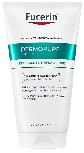 Eucerin Dermopure Clinical Detergente Tripla Azione 150 Ml - Lovesano