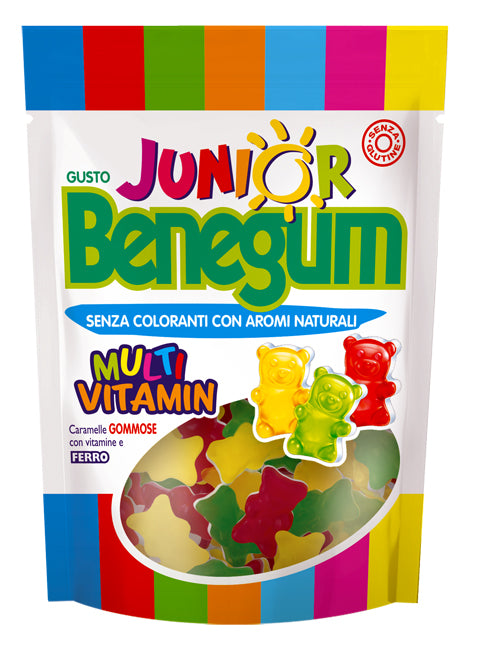 Benegum Junior Multivitamin Caramelle Gommose Con Vitamine E Ferro 90 G - Lovesano