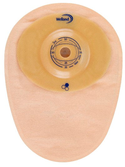 Sacca Per Colostomia Welland Aurum Profile Colo Midi Opaca Pretagliata Diametro 13-48 Mm Inizio Convessita' 48 Mm 10 Pezzi - Lovesano