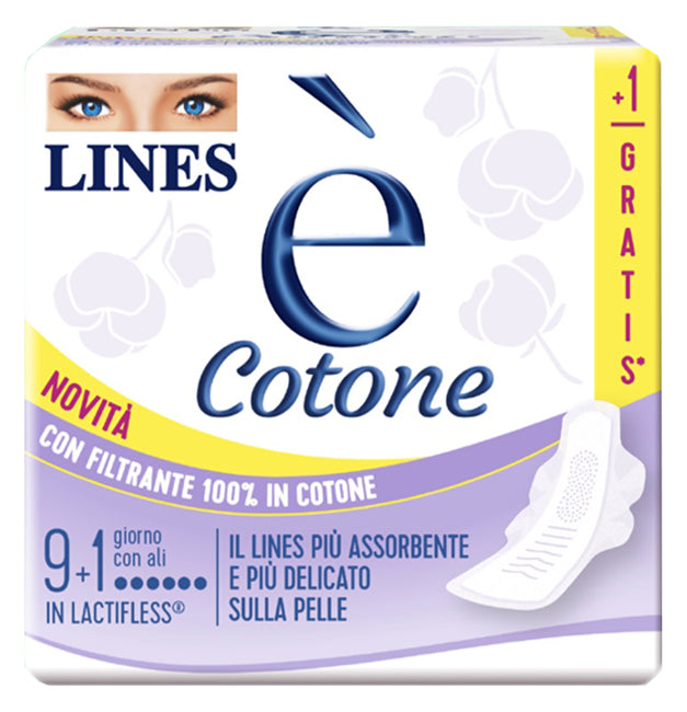 LINES E'Cotone Ali 9+1pz - Lovesano