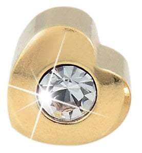 CUORE ORO 4MM CRISTALLO - Lovesano