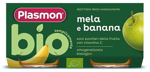 OMOG PLASMON BANANA MELA BIO 2X8 - Lovesano