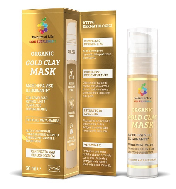 Gold Clay Organic Mask 50 Ml - Lovesano