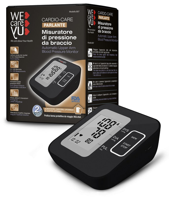 Misuratore Di Pressione Da Braccio Parlante Wecareyu Cardio Care - Lovesano