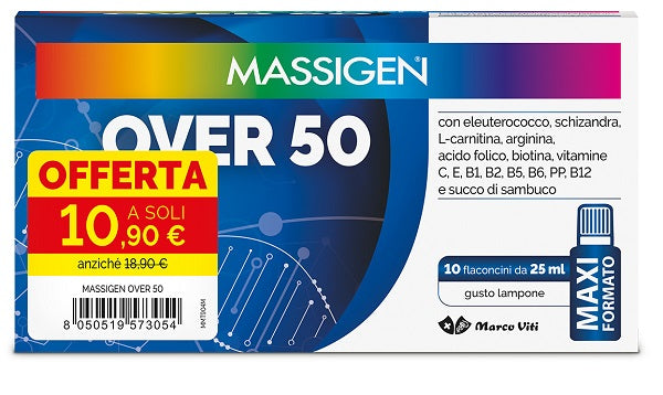 Massigen Over 50 10 Flaconcini Da 25 Ml 10,90 E - Lovesano