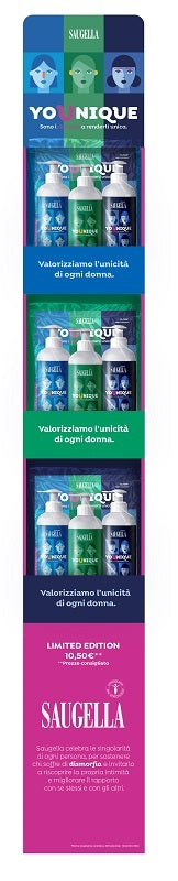 Saugella Younique Expo Terra 4 Dermoliquido 200 Ml + 4 Attiva 200 Ml + 4 Idraserum 200 Ml - Lovesano