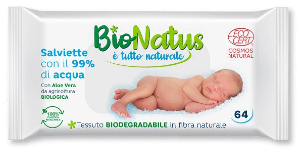 Bionatus Salviette 99% Acqua 64 Pezzi - Lovesano