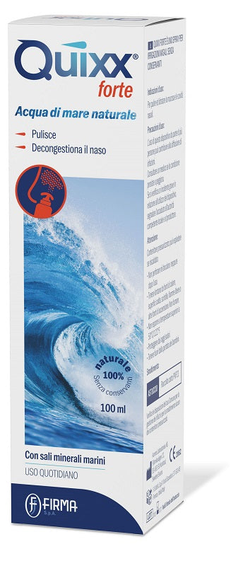 Soluzione Spray Per Irrigazioni Nasali Quixx Forte Acqua Marina Ipertonica 100 Ml - Lovesano