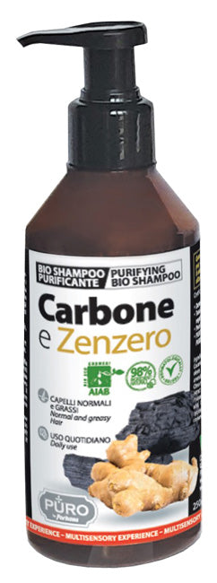 Puro Bio Shampoo Carbone E Zenzero 250 Ml - Lovesano