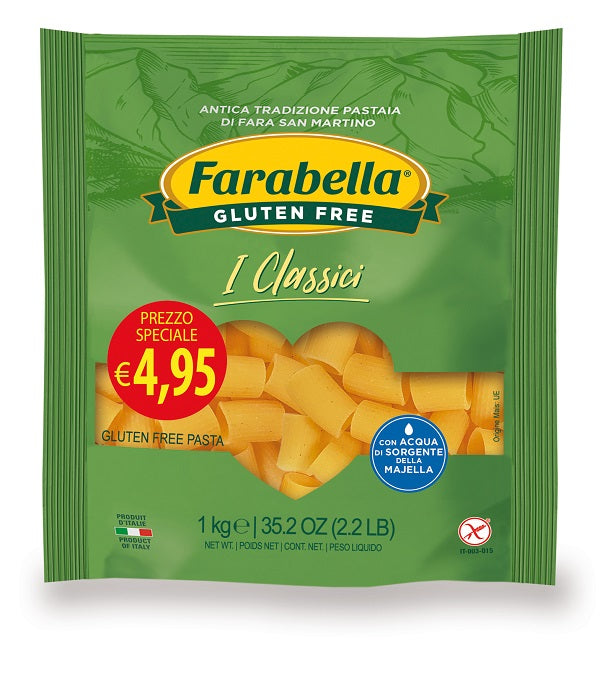 FARABELLA Pasta Mezzi Rigatoni 1000g OFS - Lovesano