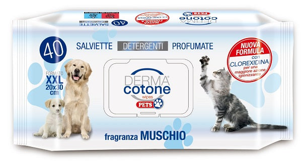 Dermacotone Salviettine Pet Muschio Bianco 40 Pezzi - Lovesano
