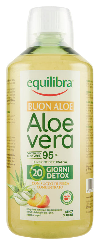 Buon Aloe Vera 95% Con Succo Di Pesca Concentrato 1 Litro - Lovesano