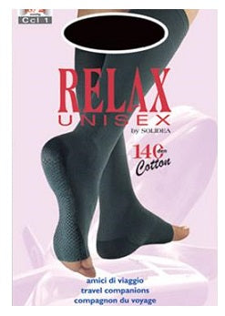 Relax Unisex 140 Gambaletto Cotton Punta Aperta Nero 4 Xl