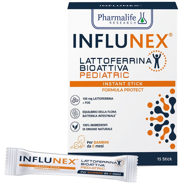 Influnex Lattoferrina Bioattiva Pediatric 15 Stick - Lovesano