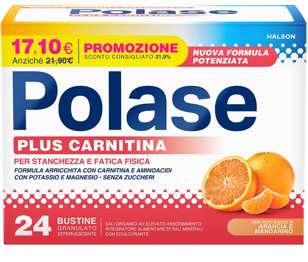 Polase Plus Carnitina Promo 24 Bustine Granulato Effervescente Da 6,8 G - Lovesano