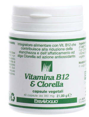 VITAMINA B12+CLORELLA 60CPS - Lovesano