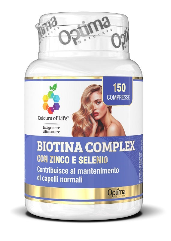 Colours Of Life Biotina Complex 150 Compresse 100 Mg Senza Glutine Senza Lattosio