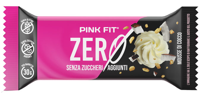 Pink Fit Bar Zero Mousse Cocco Bianco 30 G - Lovesano