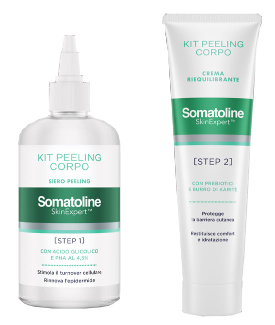 Somatoline Skin Expert Kit Peeling Corpo 1 Gel Peeling 200 Ml + 1 Crema Riequilibrante 100 Ml - Lovesano