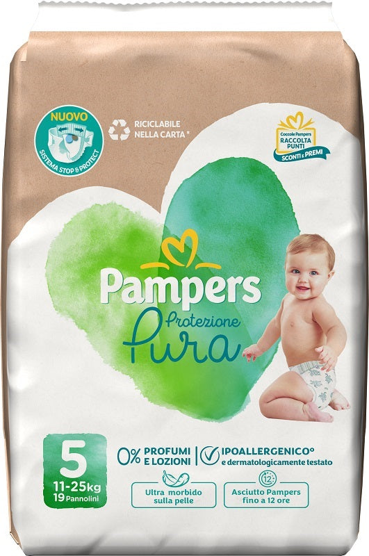 Pampers Protezione Pura Junior Pannolini 19 Pezzi - Lovesano
