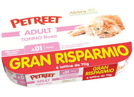 Petreet Cat A01 Gr Tonno Rosa 6x70 G - Lovesano