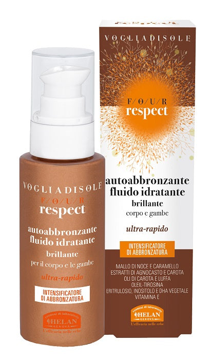 Voglia Di Sole Four Respect Fluido Idratante Brillante Autoabbronzante Naturale Acceleratore Uniformante 100 Ml - Lovesano