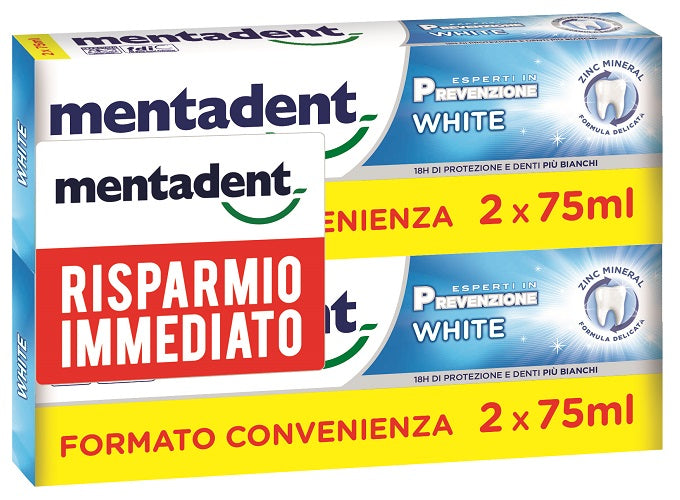 MENTADENT B White 2x75ml - Lovesano