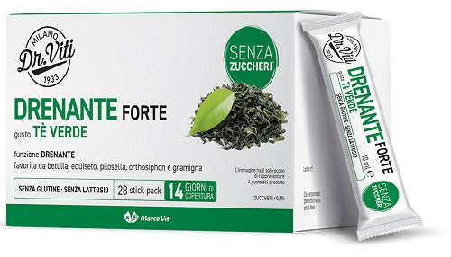 Dr Viti Drenante Forte Te Verde 28 Stick Pack Senza Zuccheri - Lovesano