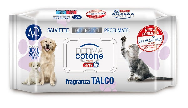 Dermacotone Salviettine Pet Talco 40 Pezzi - Lovesano