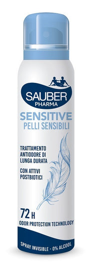 Sauber Deo 72h Sensitive Pelli Sensibili Spray 150 Ml