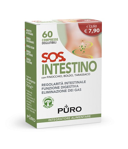 Puro Sos Intestino 60 Compresse Deglutibili - Lovesano
