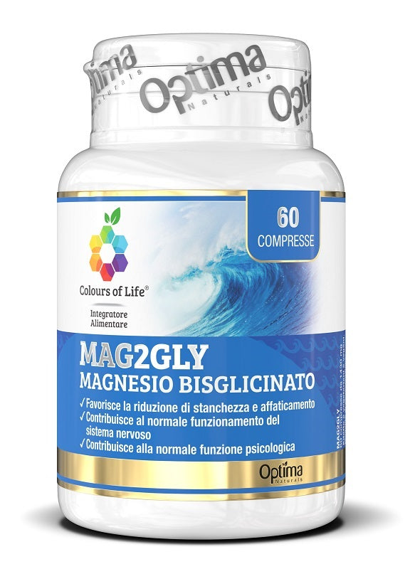 Colours Of Life Mag2gly Mg Bisglicinato 60 Compresse 1430 Mg Senza Glutine Senza Lattosio