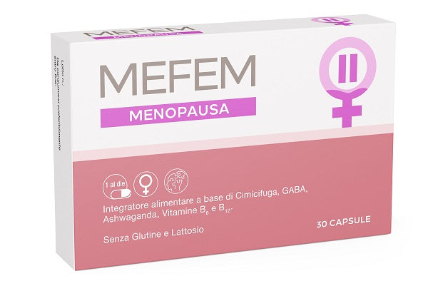 Mefem Menopausa 30 Capsule Senza Glutine E Senza Lattosio