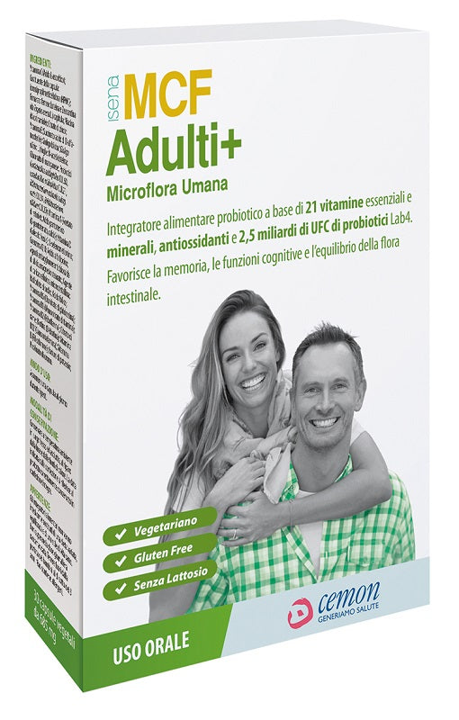 Mcf Adulti+ 30 Capsule Vegetali 685 Mg Senza Glutine Senza Lattosio